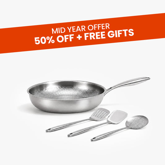hand hammered titanium non stick frying pan